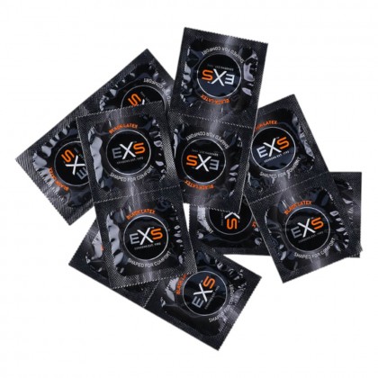 Prezervative negre EXS 54 mm 12 buc