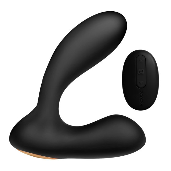 Vibrator unisex prostata si punct G Swakom Vick negru remote 10 cm