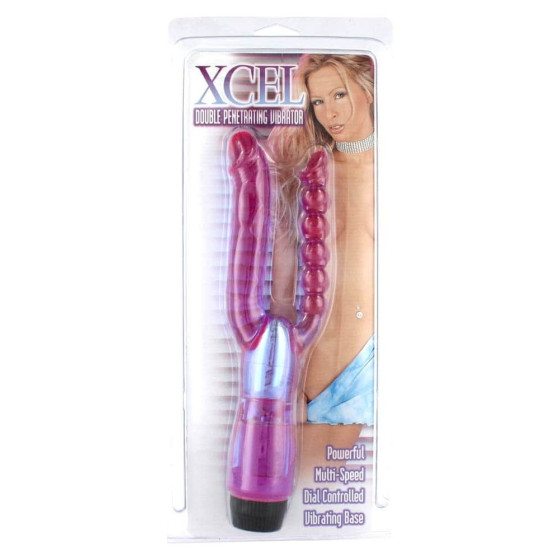Vibrator dublu Seven Creations X-Cel 22 cm