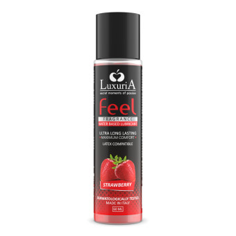 Lubrifiant pe baza de apa cu aroma de capsuni LuxuriA Feel 60 ml