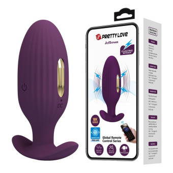 Butt plug cu vibratii smart Pretty Love Jefferson mov
