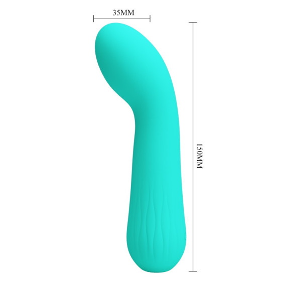 Vibrator punct G Pretty Love Faun verde 15 cm