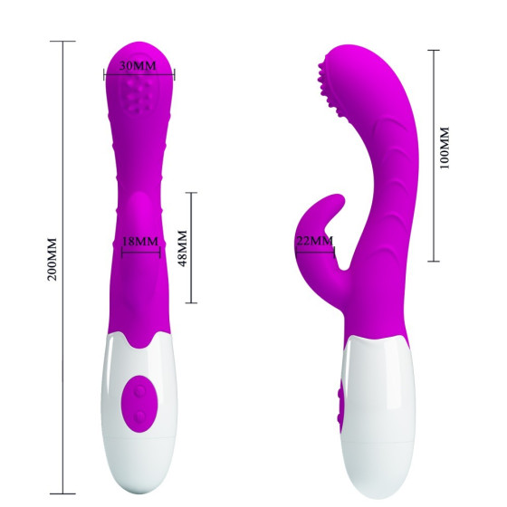Vibrator rotativ rabbit 7 functii Pretty Love Bruno 20 cm