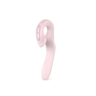 Vibrator tripla stimulare Zini Roae roz 19,5 cm