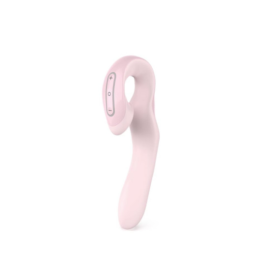 Vibrator tripla stimulare Zini Roae roz 19,5 cm