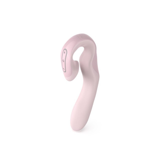 Vibrator tripla stimulare Zini Roae roz 19,5 cm