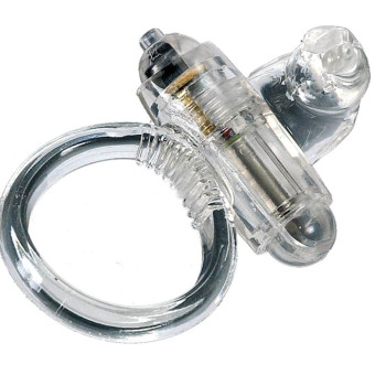 Inel vibrator rabbit pentru penis Seven Creations transparent