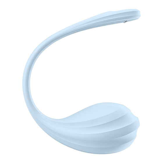 Vibrator smart punct G panty Satisfyer Smooth Petal albastru deschis