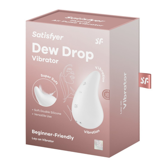 Vibrostimulator clitoridian Satisfyer Dew Drop alb