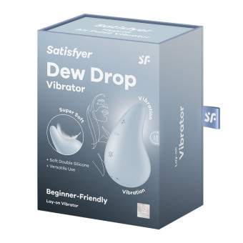 Vibrostimulator clitoridian Satisfyer Dew Drop albastru