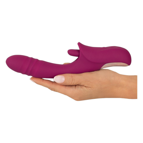 Vibrator punct G si clitoris Javida Licking and Thrusting 21,5 cm