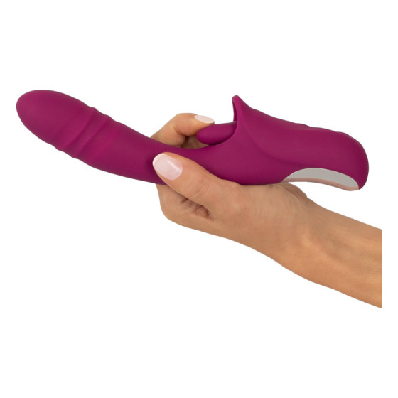 Vibrator punct G si clitoris Javida Licking and Thrusting 21,5 cm