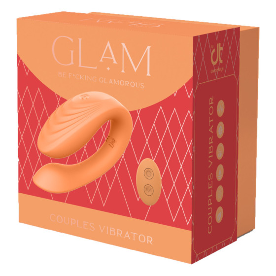 Vibrator pentru cupluri RC Glam portocaliu 8.5 cm