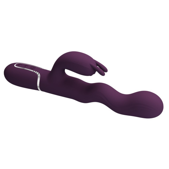 Vibrator punct G si clitoris Pretty Love Laursen 2 mov cu rotatie 24,9 cm