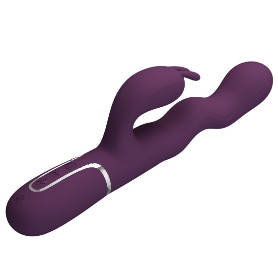 Vibrator punct G si clitoris Pretty Love Laursen 2 mov cu rotatie 24,9 cm
