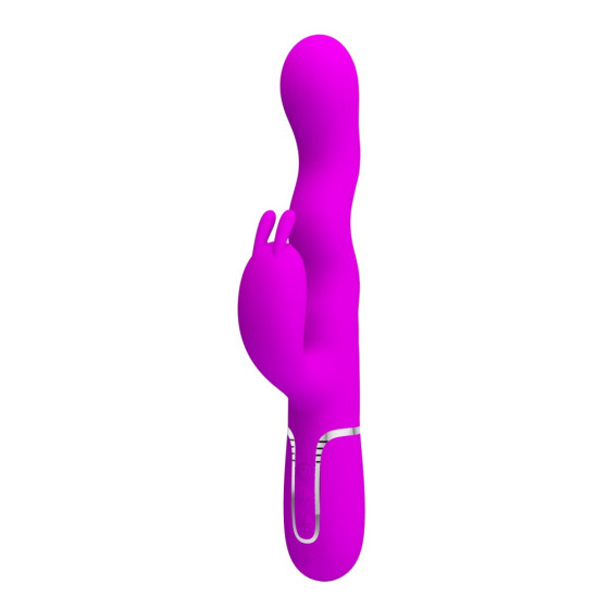 Vibrator punct G si clitoris Pretty Love Laursen 1 mov cu rotatie 24,9 cm