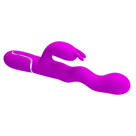 Vibrator punct G si clitoris Pretty Love Laursen 1 mov cu rotatie 24,9 cm