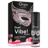 Gel stimulator cu vibratii unisex Orgie Dual Vibe capsuni si gin tonic 15 ml