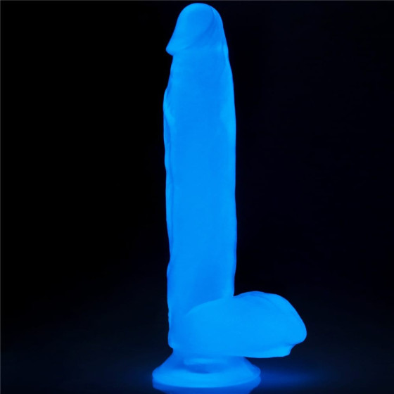Dildo cu ventuza Lovetoy Lumino Play Glow in the Dark 25 cm