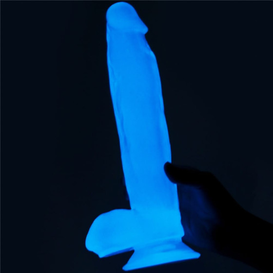 Dildo cu ventuza Lovetoy Lumino Play Glow in the Dark 25 cm