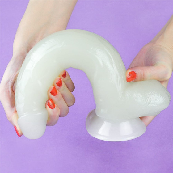 Dildo cu ventuza Lovetoy Lumino Play Glow in the Dark 25 cm