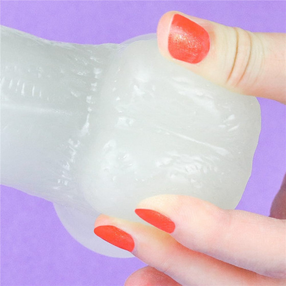 Dildo cu ventuza Lovetoy Lumino Play Glow in the Dark 19 cm