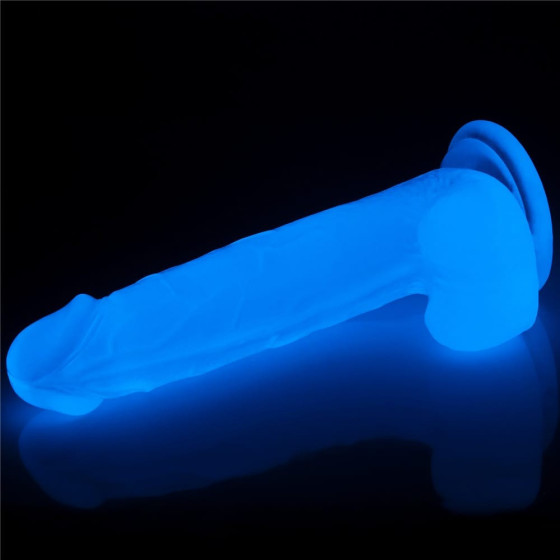 Dildo cu ventuza Lovetoy Lumino Play Glow in the Dark 19 cm