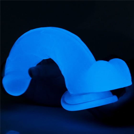 Dildo cu ventuza Lovetoy Lumino Play Glow in the Dark 19 cm