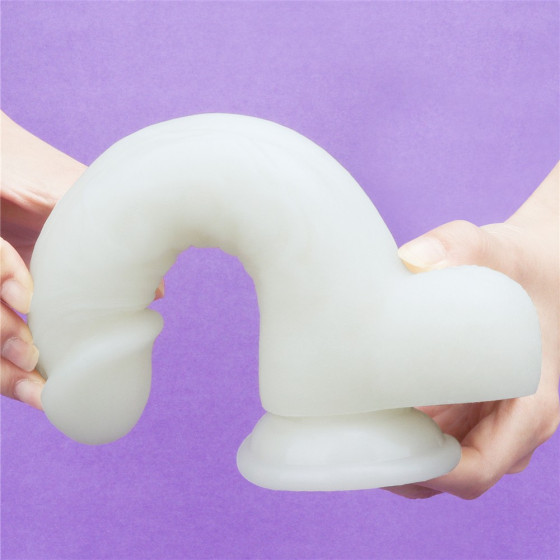 Dildo cu ventuza Lovetoy Lumino Play Glow in the Dark 20,9 cm