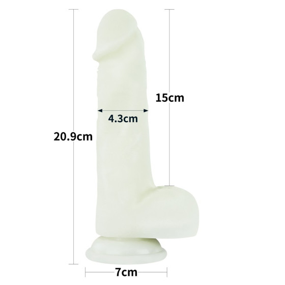 Dildo cu ventuza Lovetoy Lumino Play Glow in the Dark 20,9 cm