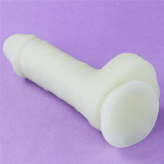 Dildo cu ventuza Lovetoy Lumino Play Glow in the Dark 19,3 cm