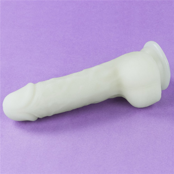 Dildo cu ventuza Lovetoy Lumino Play Glow in the Dark 19,3 cm