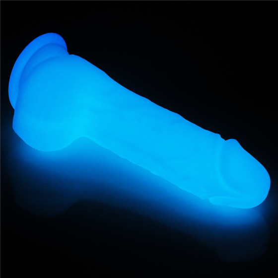 Dildo cu ventuza Lovetoy Lumino Play Glow in the Dark 19,3 cm