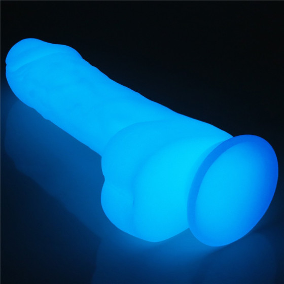 Dildo cu ventuza Lovetoy Lumino Play Glow in the Dark 19,3 cm
