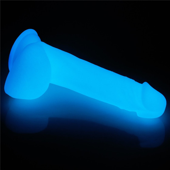 Dildo cu ventuza Lovetoy Lumino Play Glow in the Dark 21 cm