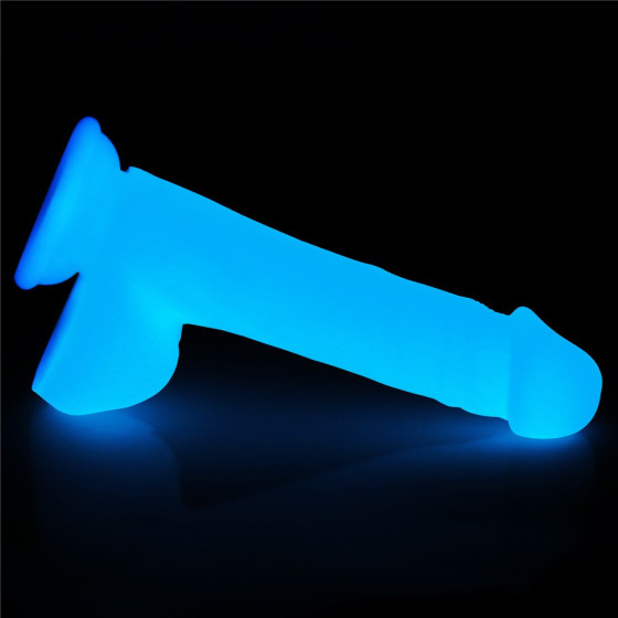 Dildo cu ventuza Lovetoy Lumino Play Glow in the Dark 21 cm