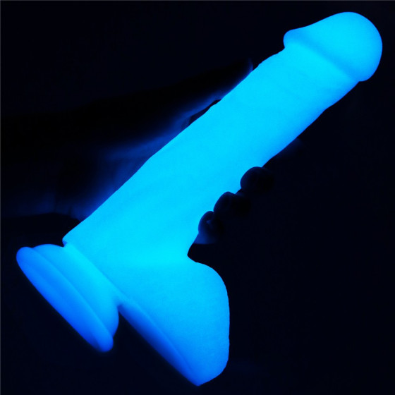 Dildo cu ventuza Lovetoy Lumino Play Glow in the Dark 21 cm