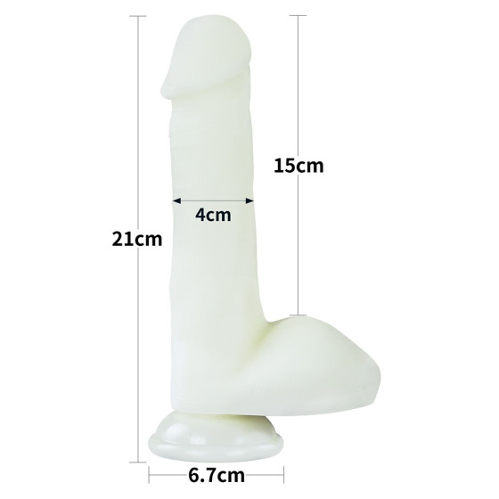 Dildo cu ventuza Lovetoy Lumino Play Glow in the Dark 21 cm