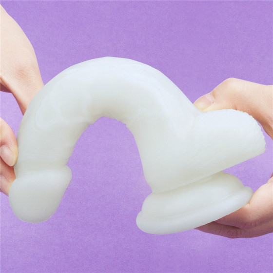 Dildo cu ventuza Lovetoy Lumino Play Glow in the Dark 18 cm