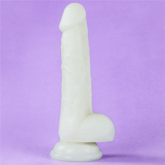 Dildo cu ventuza Lovetoy Lumino Play Glow in the Dark 18 cm