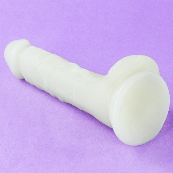 Dildo cu ventuza Lovetoy Lumino Play Glow in the Dark 18 cm