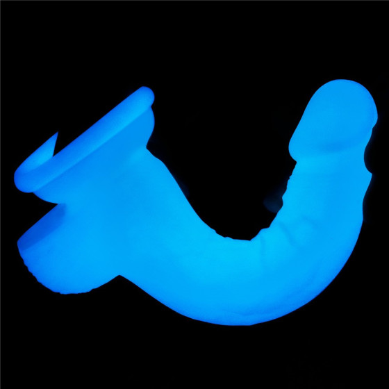 Dildo cu ventuza Lovetoy Lumino Play Glow in the Dark 18 cm