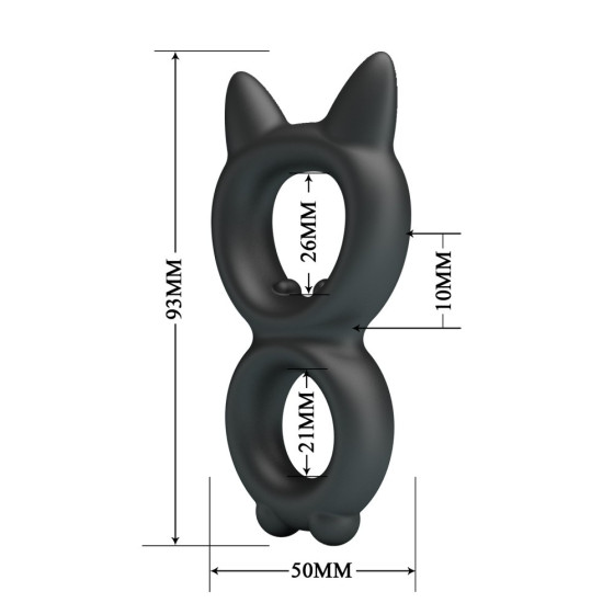 Inel dublu pentru penis Crazy Bull Toran