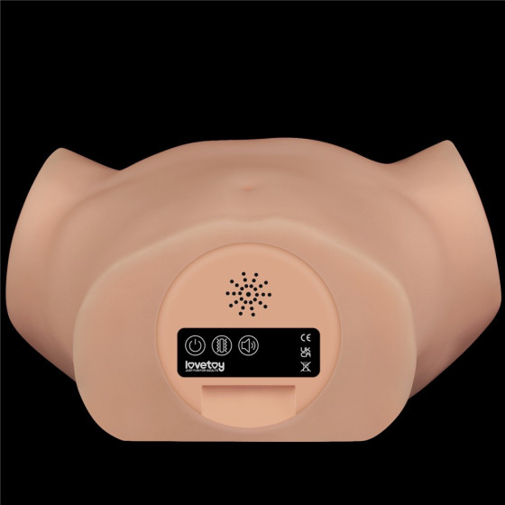 Masturbator bust cu vibratii dublu Lovetoy Streetgirl Pulse Box Natur III