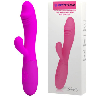 Vibrator punct G si clitoris Pretty Love Snappy roz 19,5 cm