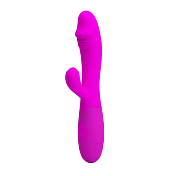 Vibrator punct G si clitoris Pretty Love Snappy roz 19,5 cm