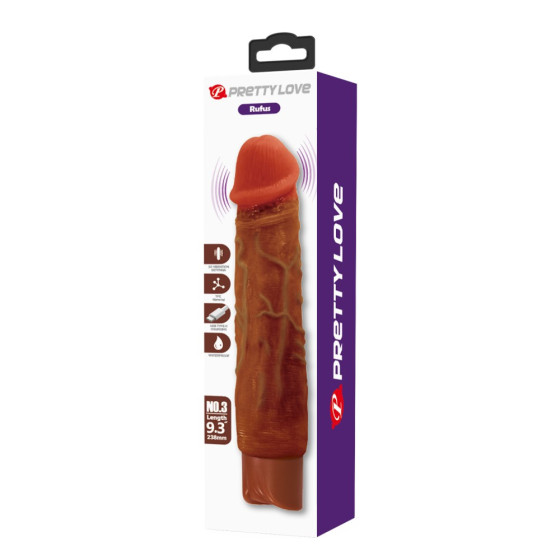 Vibrator realist Pretty Love Rufus maro 23,8 cm