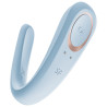 Vibrator pentru cupluri Satisfyer Double Classic albastru IPX7