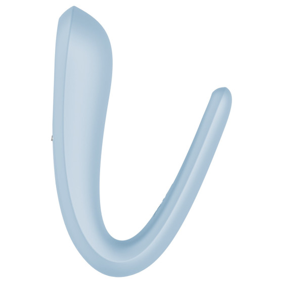 Vibrator pentru cupluri Satisfyer Double Classic albastru IPX7