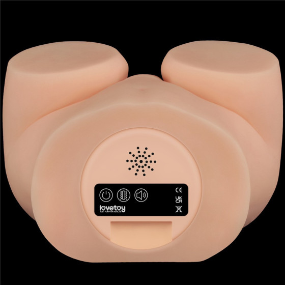 Masturbator bust cu vibratii dublu Lovetoy Streetgirl Pulse Box Natur I